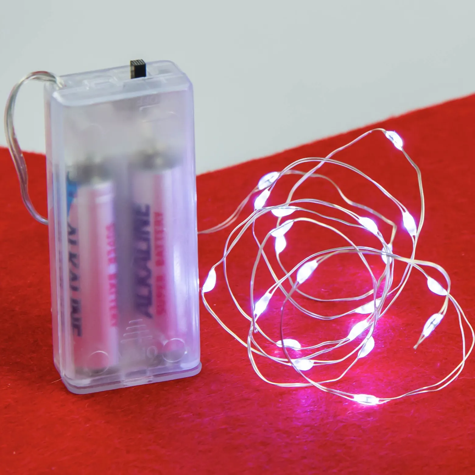 Lampki Girlanda 20 Led Zimna Biel Na Baterie