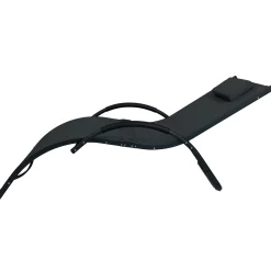 Leżak aluminiowy ogrodowy nowoczesny fotel leżanka zero gravity Swing szary