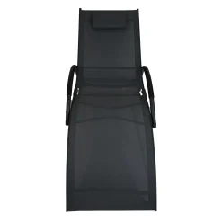 Leżak aluminiowy ogrodowy nowoczesny fotel leżanka zero gravity Swing szary