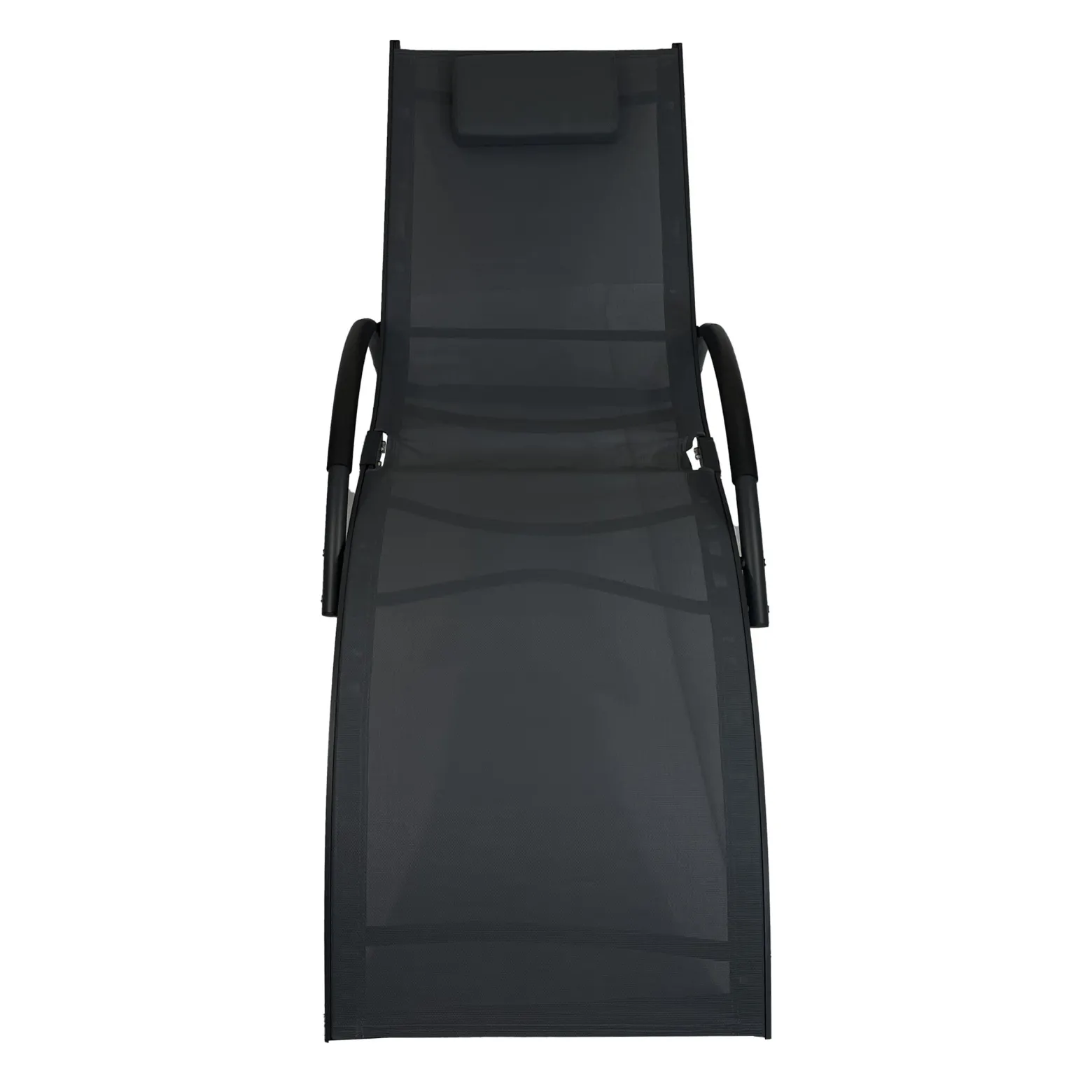 Leżak aluminiowy ogrodowy nowoczesny fotel leżanka zero gravity Swing szary