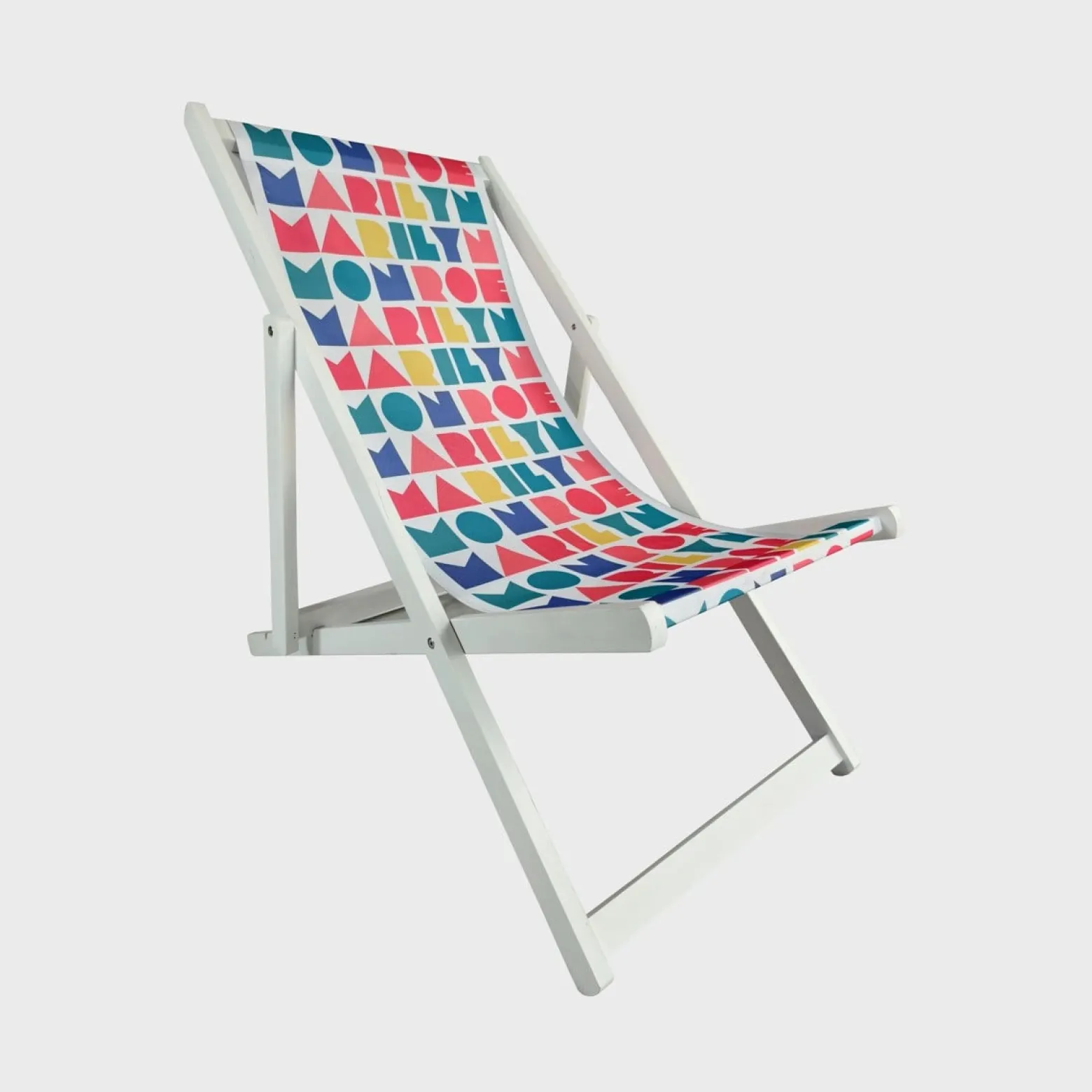 Leżak MONROE SUMMER drewniany biały 59x87/102x87/71 cm HOMLA