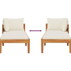 Leżak Ogrodowy Drewniany z Poduszką Leżanka Na Taras Balkon Ogród