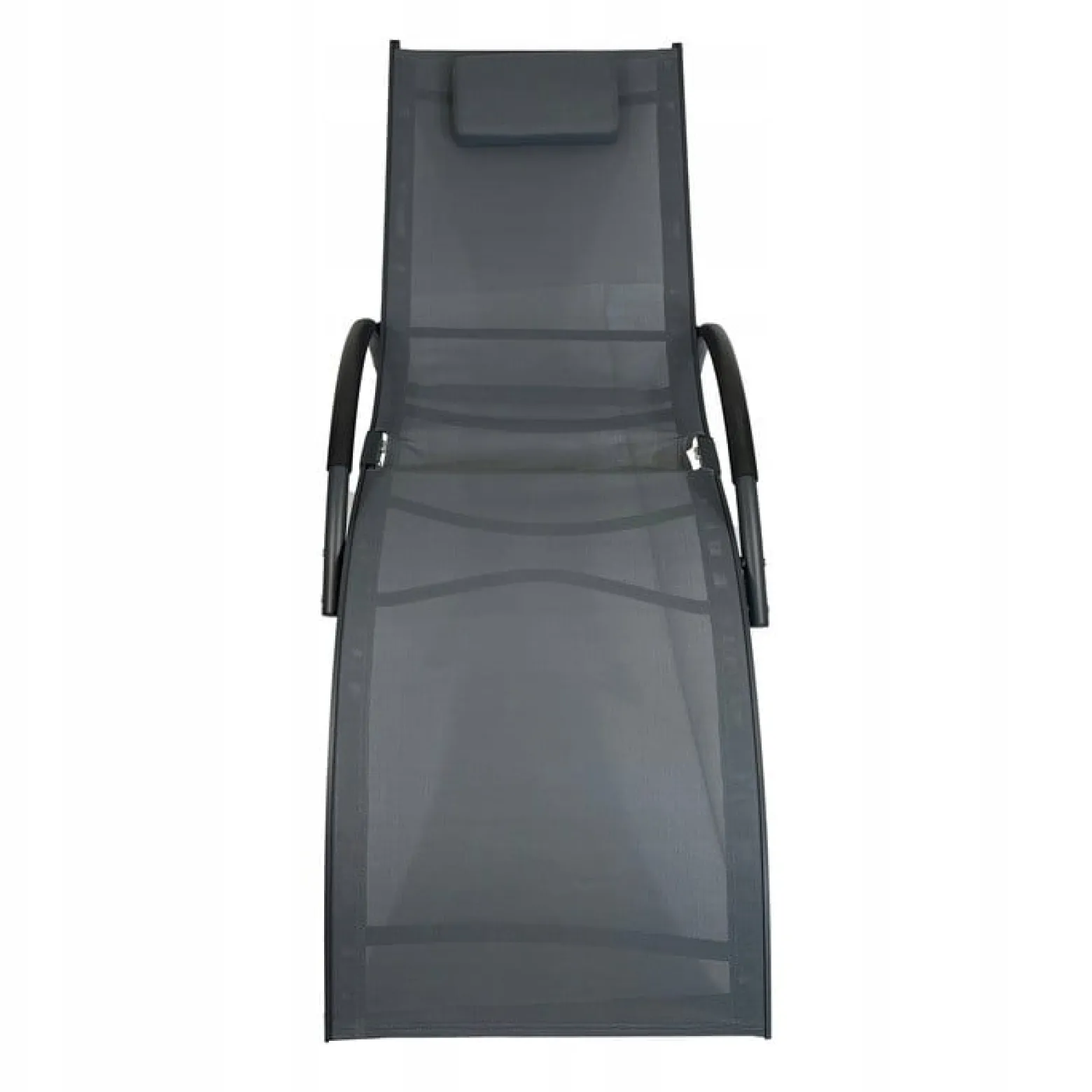 Leżak aluminiowy ogrodowy nowoczesny fotel leżanka zero gravity Swing szary