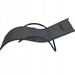 Leżak aluminiowy ogrodowy nowoczesny fotel leżanka zero gravity Swing szary