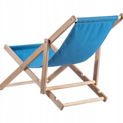 Leżak Drewniany Składany Plażowy Fotel Ogrodowy