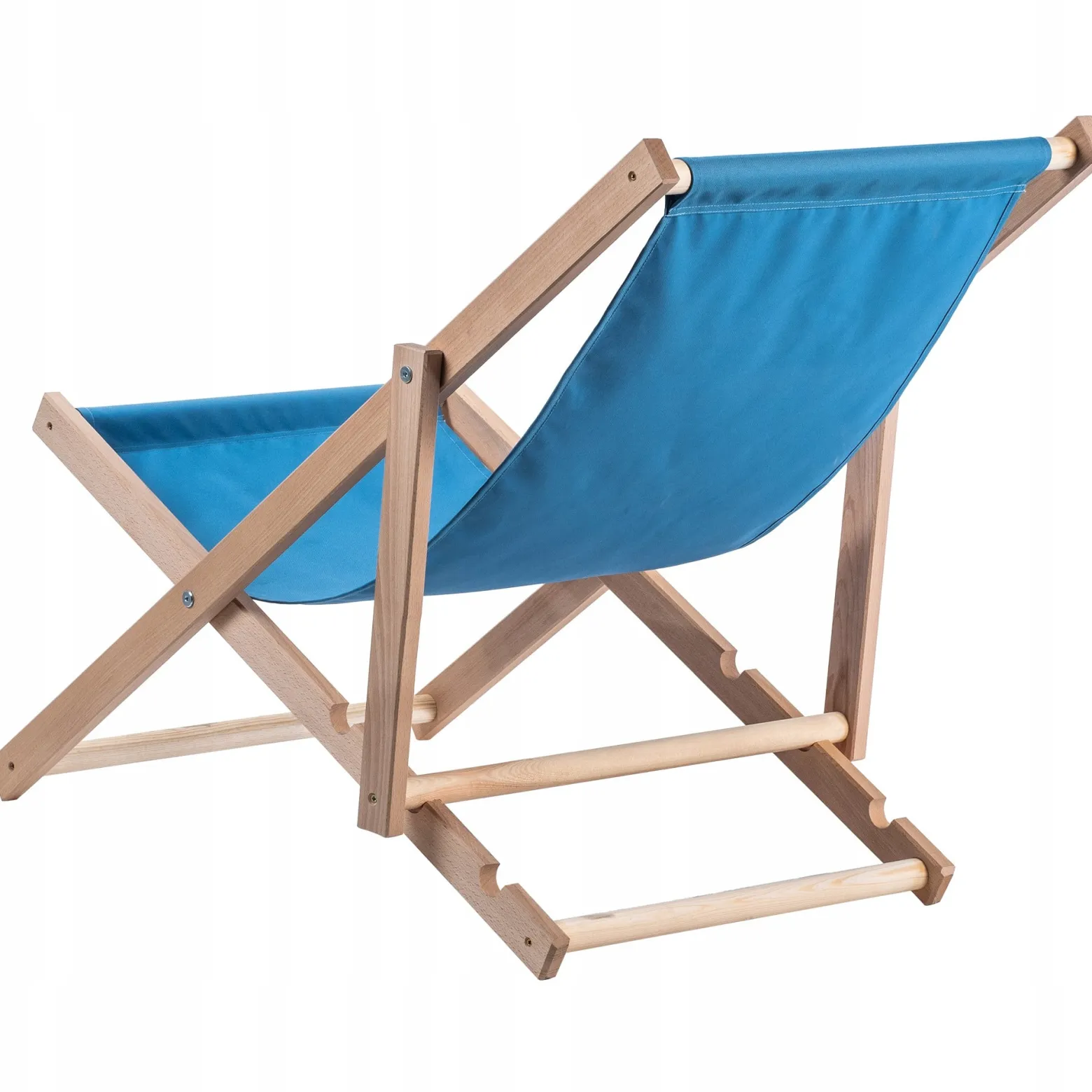 Leżak Drewniany Składany Plażowy Fotel Ogrodowy