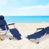 Leżak fotel ogrodowy plażowy składany 2w1 leżanka