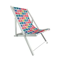 Leżak MONROE SUMMER drewniany biały 59x87/102x87/71 cm HOMLA