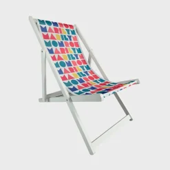 Leżak MONROE SUMMER drewniany biały 59x87/102x87/71 cm HOMLA
