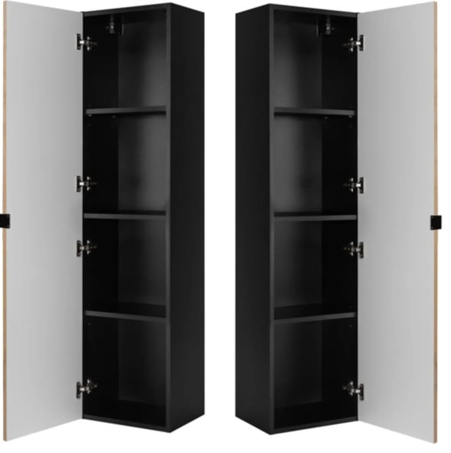 LOFT Słupek łazienkowy 136 czarny/dąb craft złoty