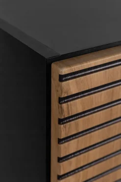 LOFT Słupek łazienkowy 136 czarny/dąb craft złoty