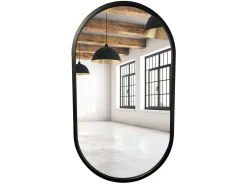 Lustro ścienne czarny mat 60x95