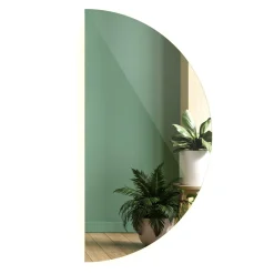 Lustro Ścienne Półokrągłe LED do Łazienki 1/2 fi70 cm