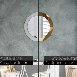 Lustro dekoracyjne Ścienne fi60 okrągłeGeometryczny wzór
