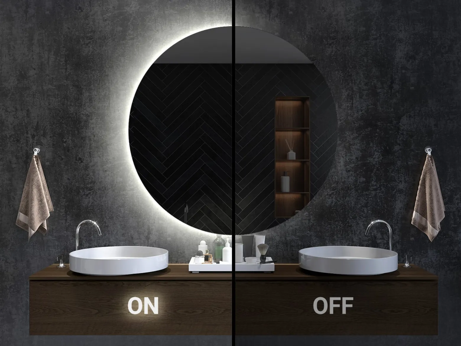 Lustro LED Wallfluent 40 x 70 cm do łazienki ciepła barwa światła