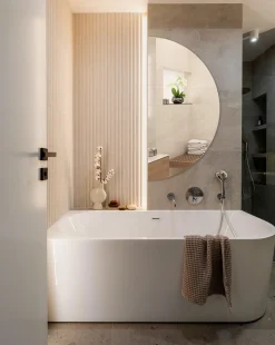 Lustro Nieregularne do Salonu Sypialni | 25x50cm | Wallfluent