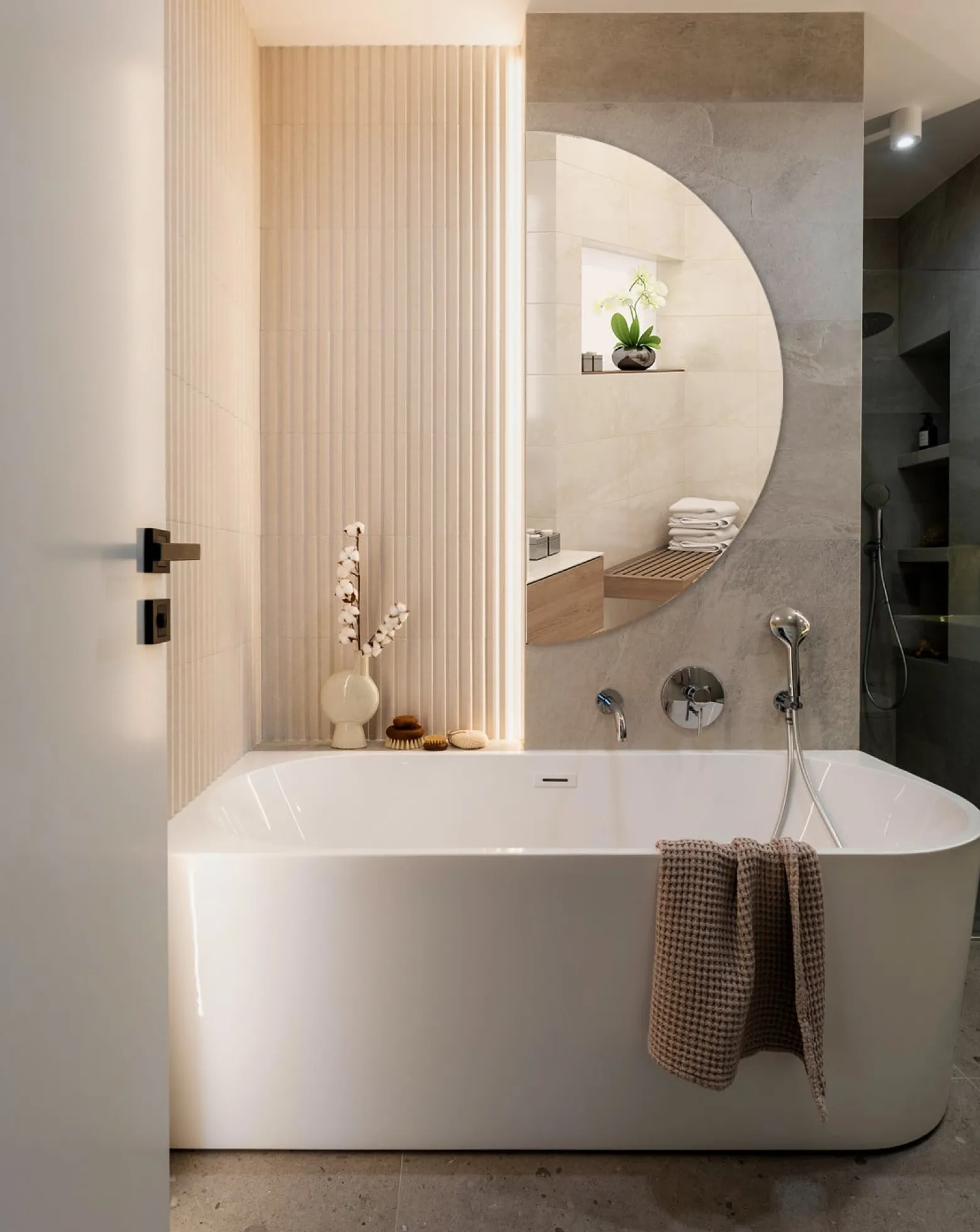 Lustro Nieregularne do Salonu Sypialni | 25x50cm | Wallfluent