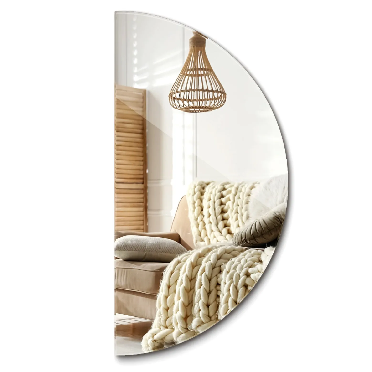 Lustro Nieregularne do Salonu Sypialni | 25x50cm | Wallfluent