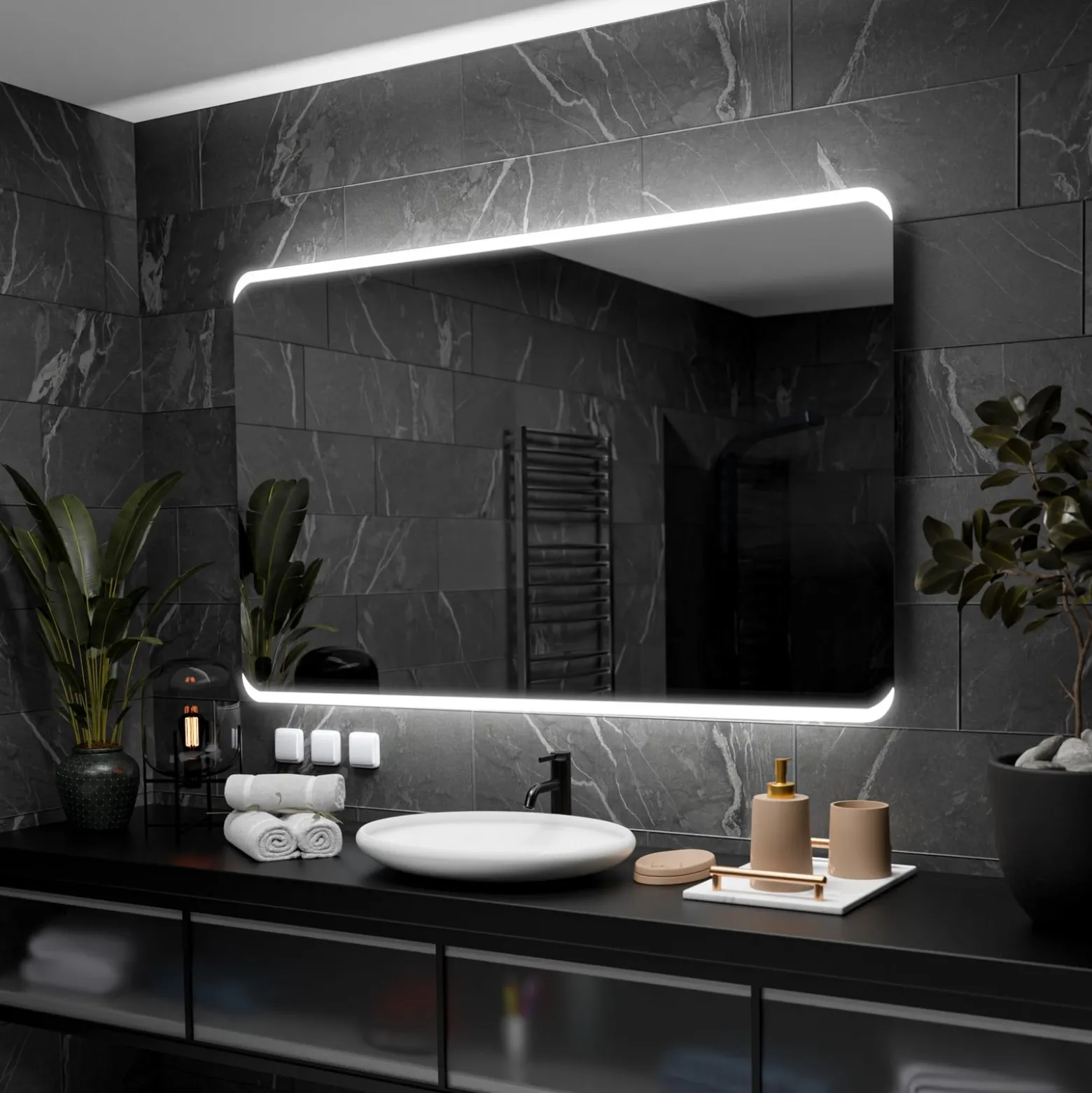 Lustro Podświetlane Led Modena - 70Cm, 50Cm