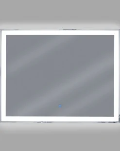 Lustro wiszące ścienne LED 90x70 srebrne