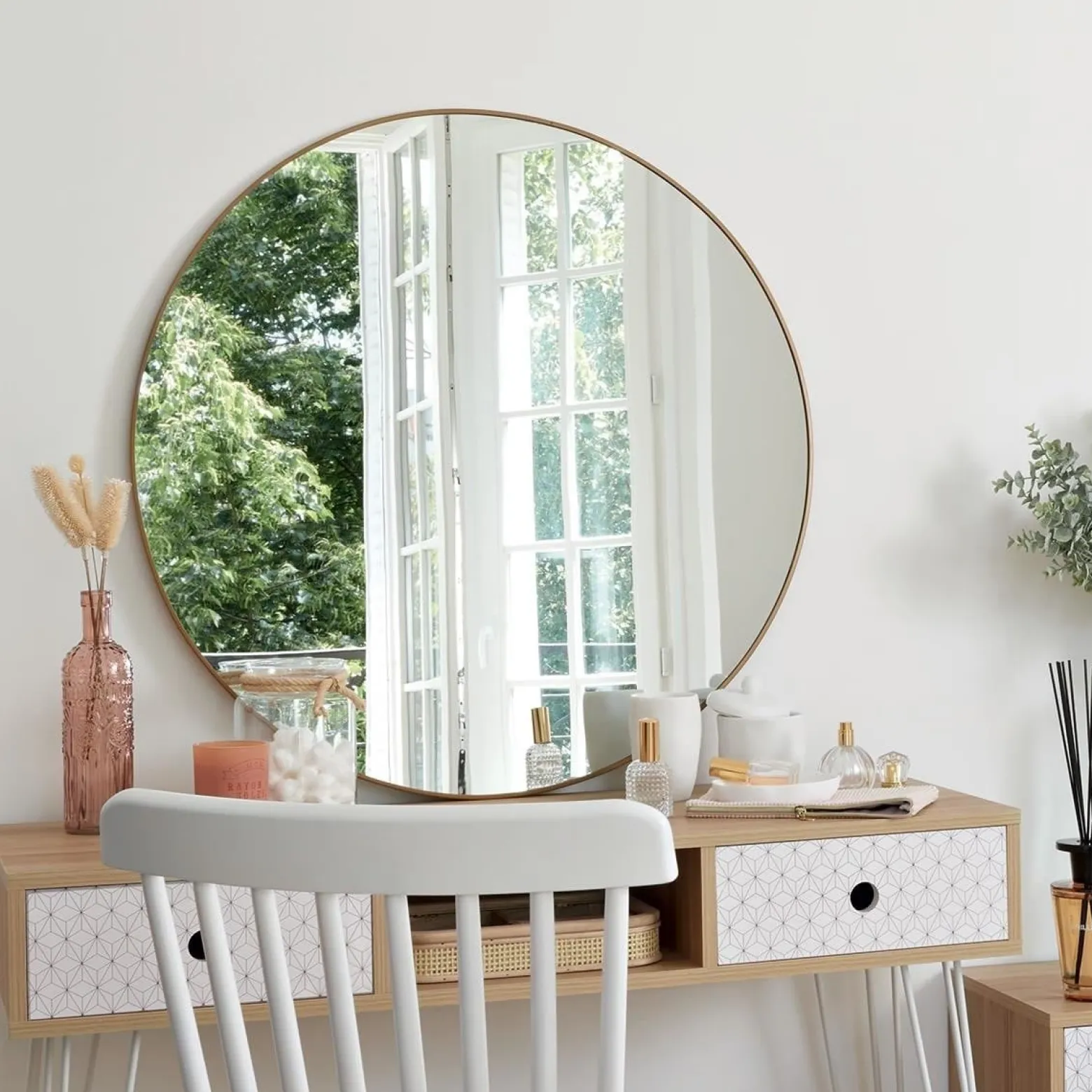 Lustro Alice 76cm złote