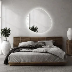 Lustro Łazienkowe LED | 47,9 cm x 48,3 cm | Ciepłe światło | Wallfluent
