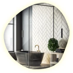 Lustro Łazienkowe LED | 47,9 cm x 48,3 cm | Naturalne światło | Wallfluent