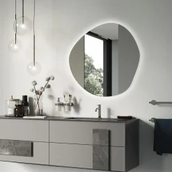 Lustro Łazienkowe LED | 47,9 cm x 48,3 cm | Naturalne światło | Wallfluent