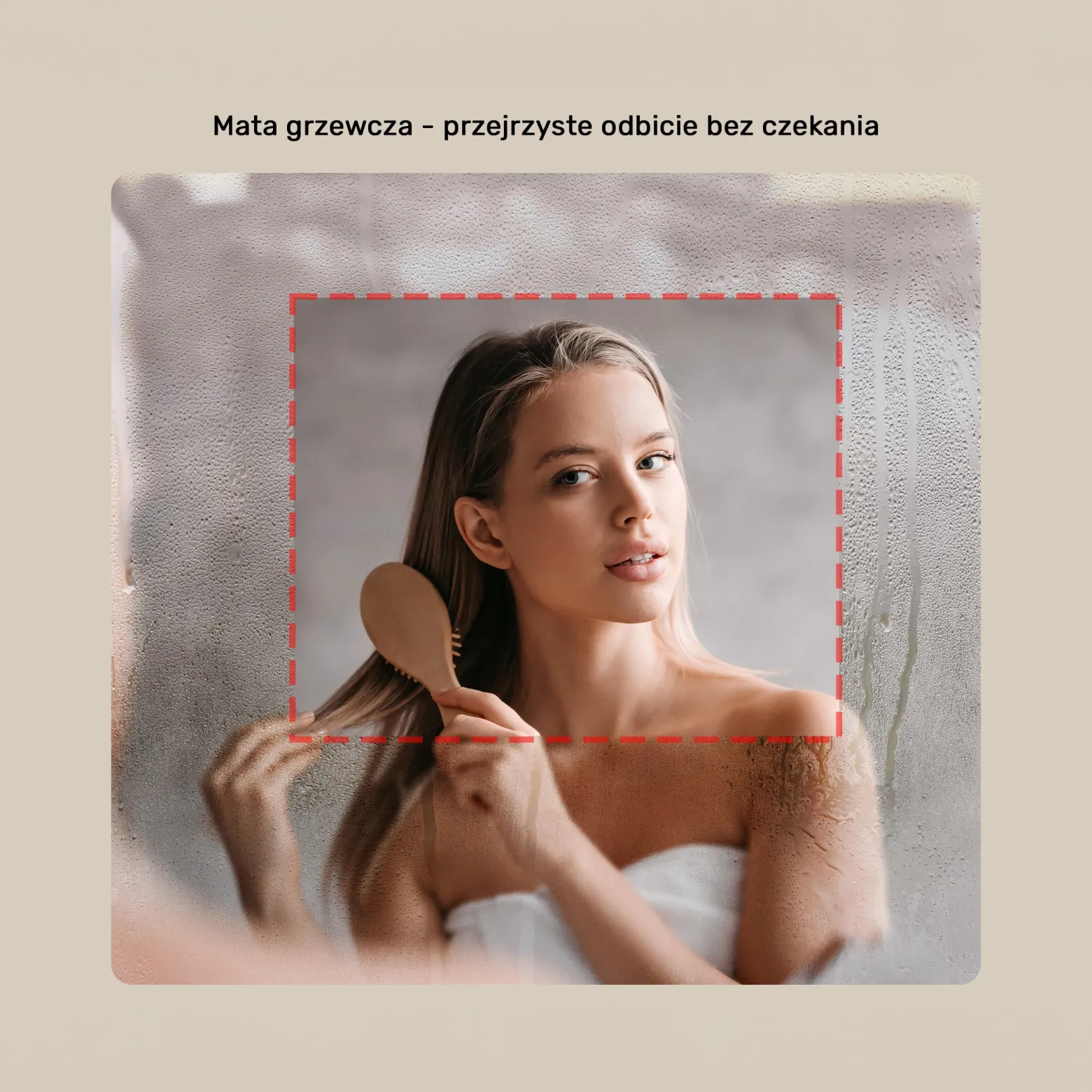 Lustro łazienkowe LED 80x50cm - owalne - LED Dual, włącznik, mata grzewcza