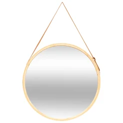 Lustro łazienkowe LOFT na pasku, Ø 50 cm