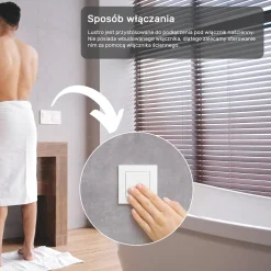Lustro Łazienkowe Podświetlane LED 50x80 owalne z barwą neutralna