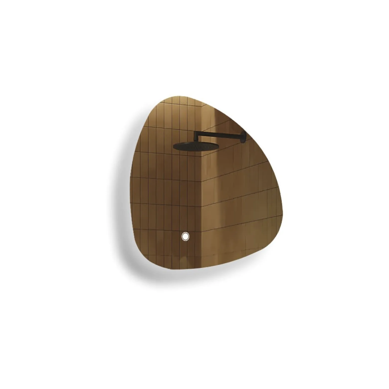 Lustro łazienkowe 54x54cm nieregularne - LED Dual, włącznik