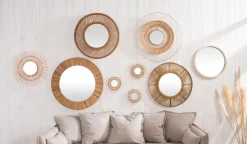 Lustro boho Sun rattan 58cm
