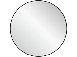 Lustro ścienne aluminiowe okrągłe 50 cm czarne