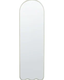 Lustro ścienne metalowe 45x145 cm białe