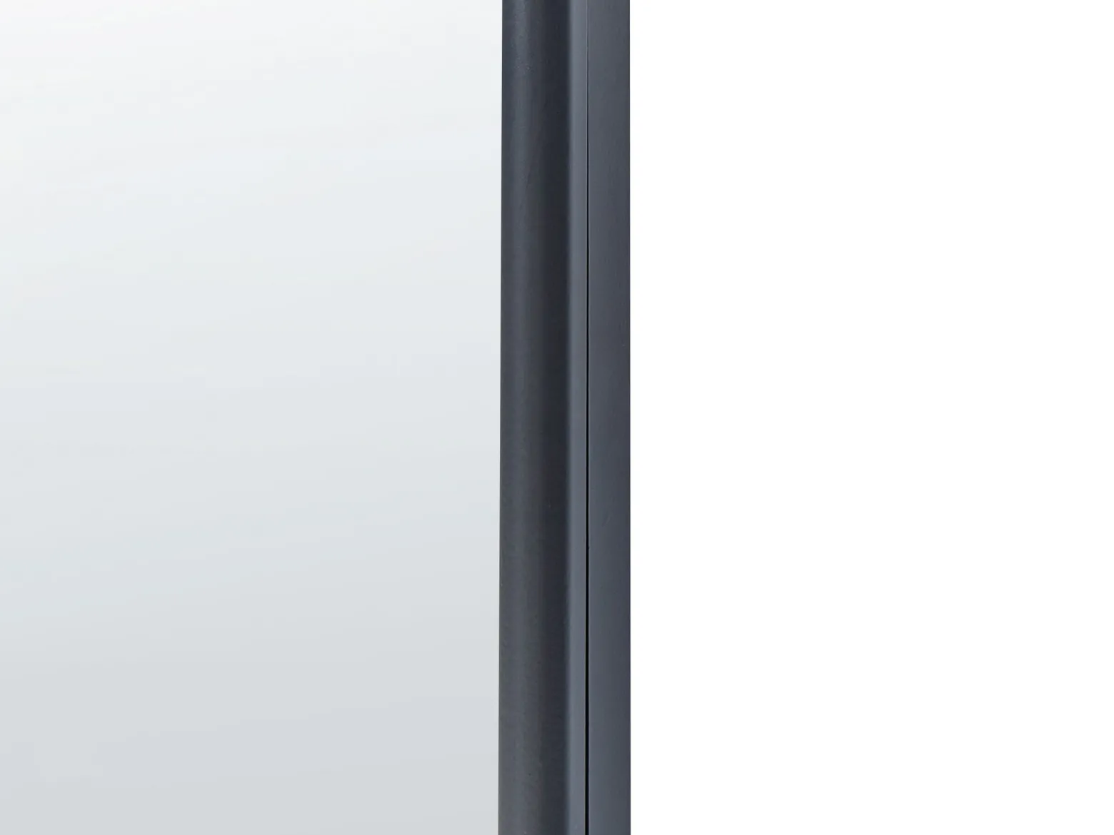 Lustro ścienne metalowe 45x145 cm czarne