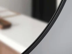 Lustro ścienne Nico Black 60 cm okrągłe czarne