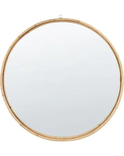 Lustro ścienne okrągłe rattan 60 cm