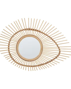 Lustro ścienne owalne bambus 63x45cm