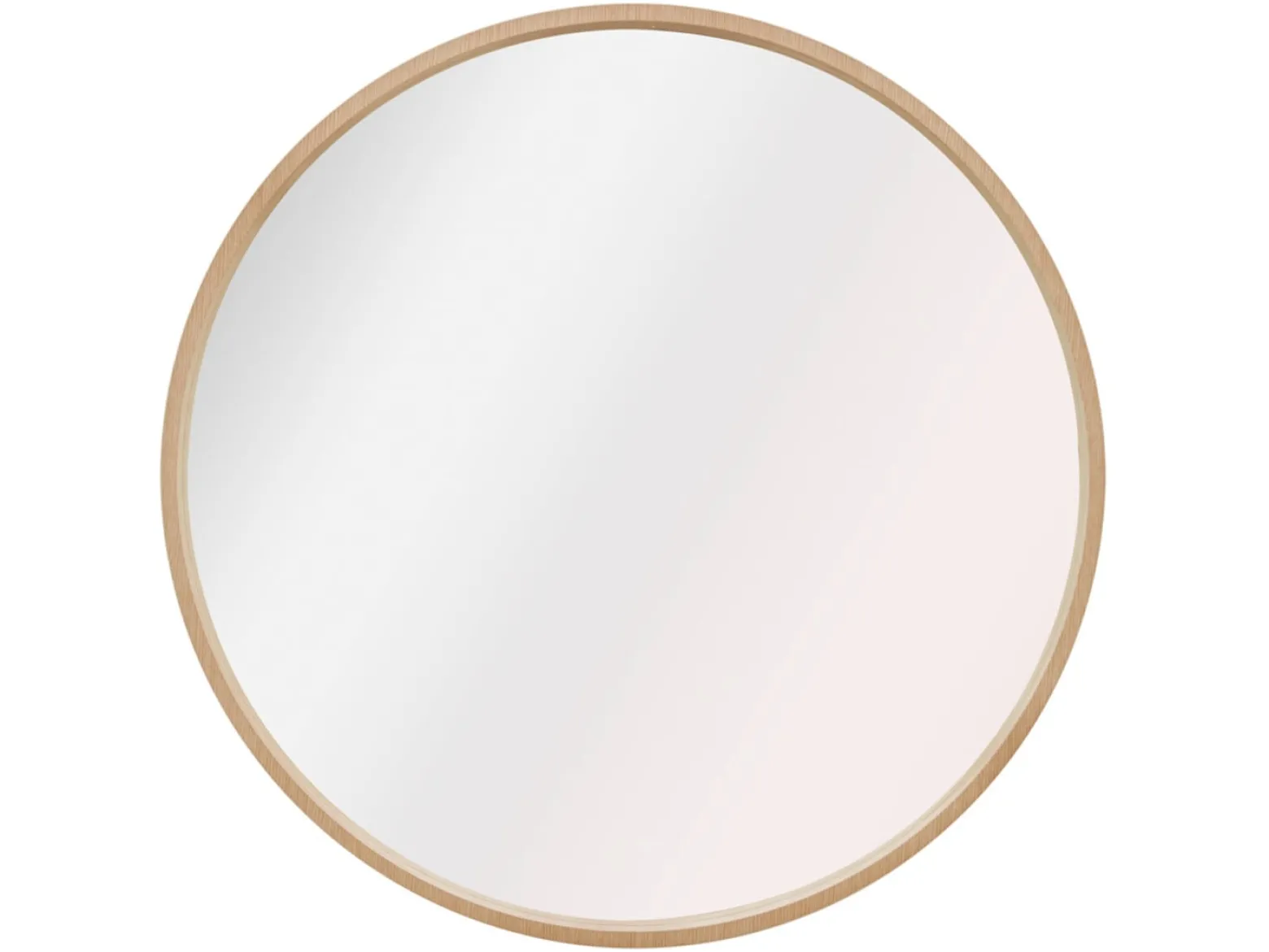 Lustro ścienne w ramie Circle 80 cm okrągłe brązowe