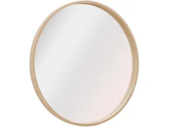Lustro ścienne w ramie Circle 80 cm okrągłe brązowe