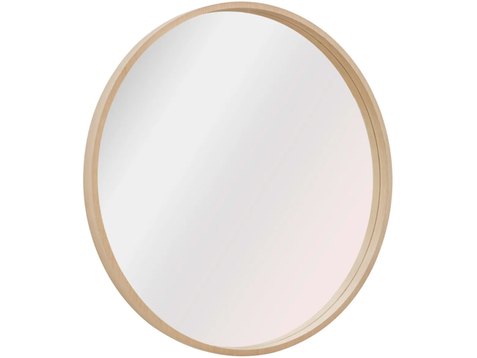 Lustro ścienne w ramie Circle 80 cm okrągłe brązowe