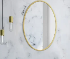 Lustro 50 Cm Złota Rama