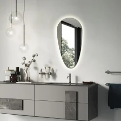 Lustro Łezka Z Podświetleniem Gotowe do Montażu 40x80 cm