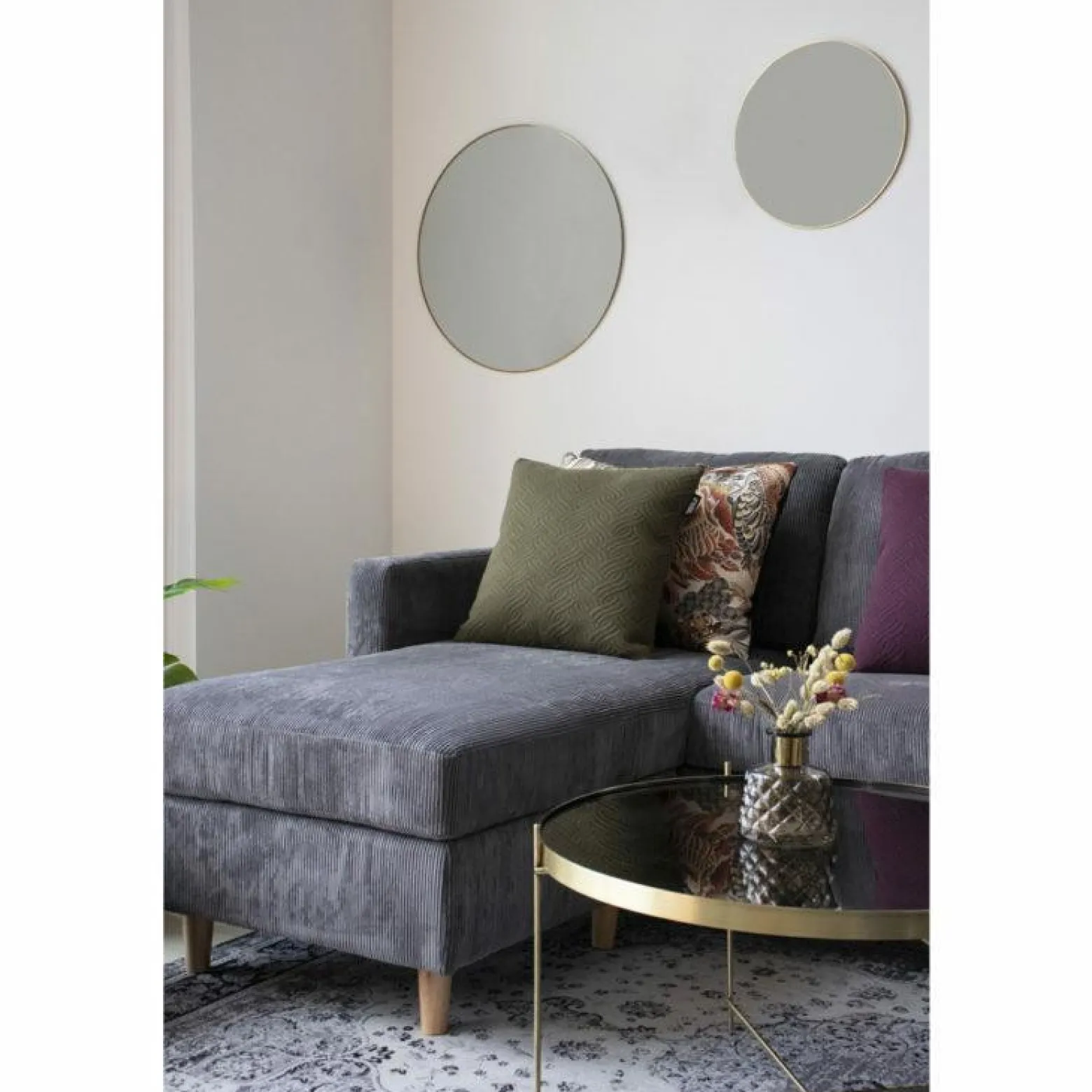 Lustro Jersey okrągłe czarne 60cm