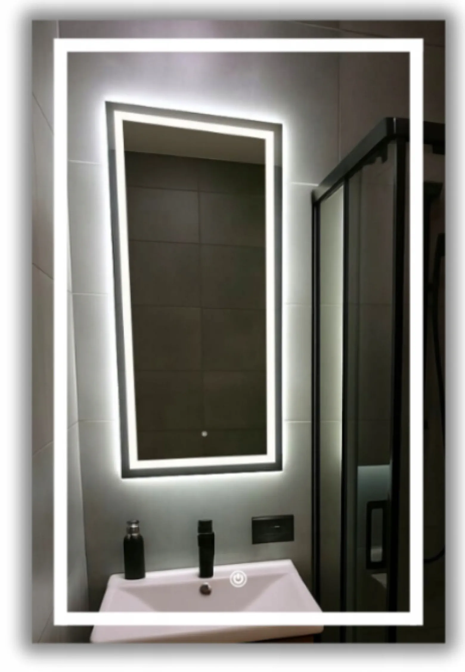 Lustro Led 60x80 Cm Cob 608 Diod/M Z Włącznikiem Dotykowym - 3 Barwy