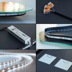 Lustro Nietypowe z Podświetleniem LED, światło zimne, 49 x 34 cm, Tulup