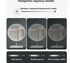 Lustro Okrągłe Led Fi60Cm Wzór