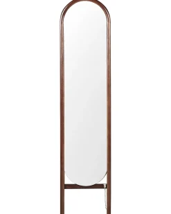 Lustro podłogowe stojące 30 x 150 cm ciemne drewno