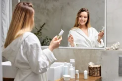 Lustro Prostokątne w Białej Ramie Glamour 60x40